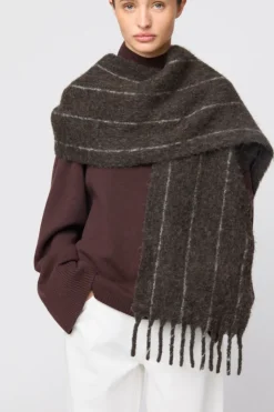 Alpaca Wool Blend Scarf - One Size