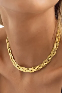 Ariel - Braided Snake Chain Necklace - Onesize