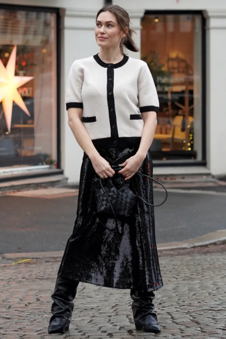 Bias Cut Sequin Skirt