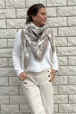 Charlene trekantskjerf natur - Onesize