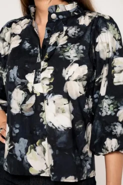 Ella Blouse Blue Garden