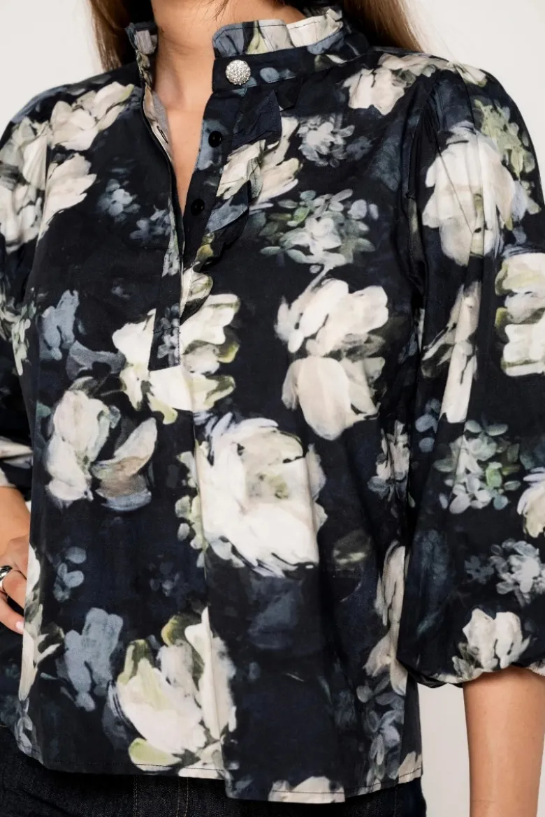 Ella Blouse Blue Garden