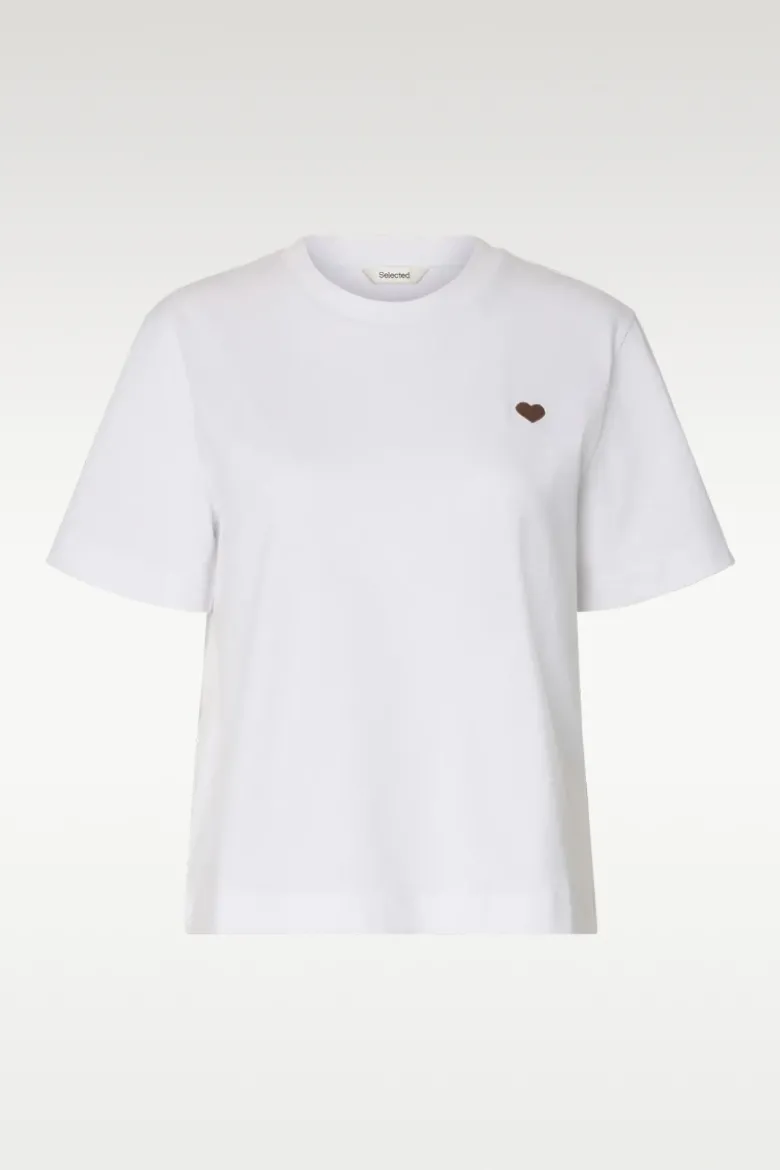 Ella ss emb boxy tee