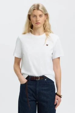 Ella ss emb boxy tee