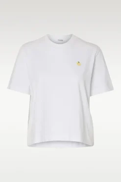 Ella ss emb boxy tee