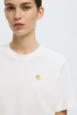 Ella ss emb boxy tee