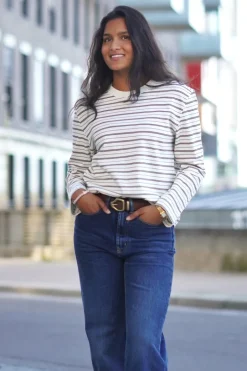 Essential ls striped boxy tee