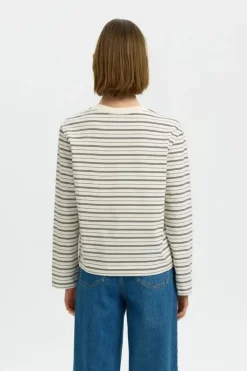 Essential ls striped boxy tee