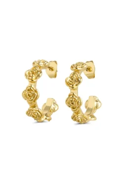 Gerda - Flower Stud Earrings Stainless Steel - Onesize