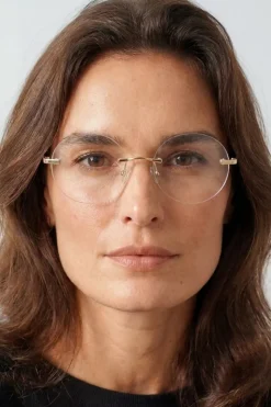 Grace Gold Rimless Readers