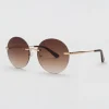 Grace Gold Rimless Sunglasses - Onesize