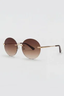 Grace Gold Rimless Sunglasses - Onesize