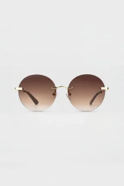 Grace Gold Rimless Sunglasses - Onesize