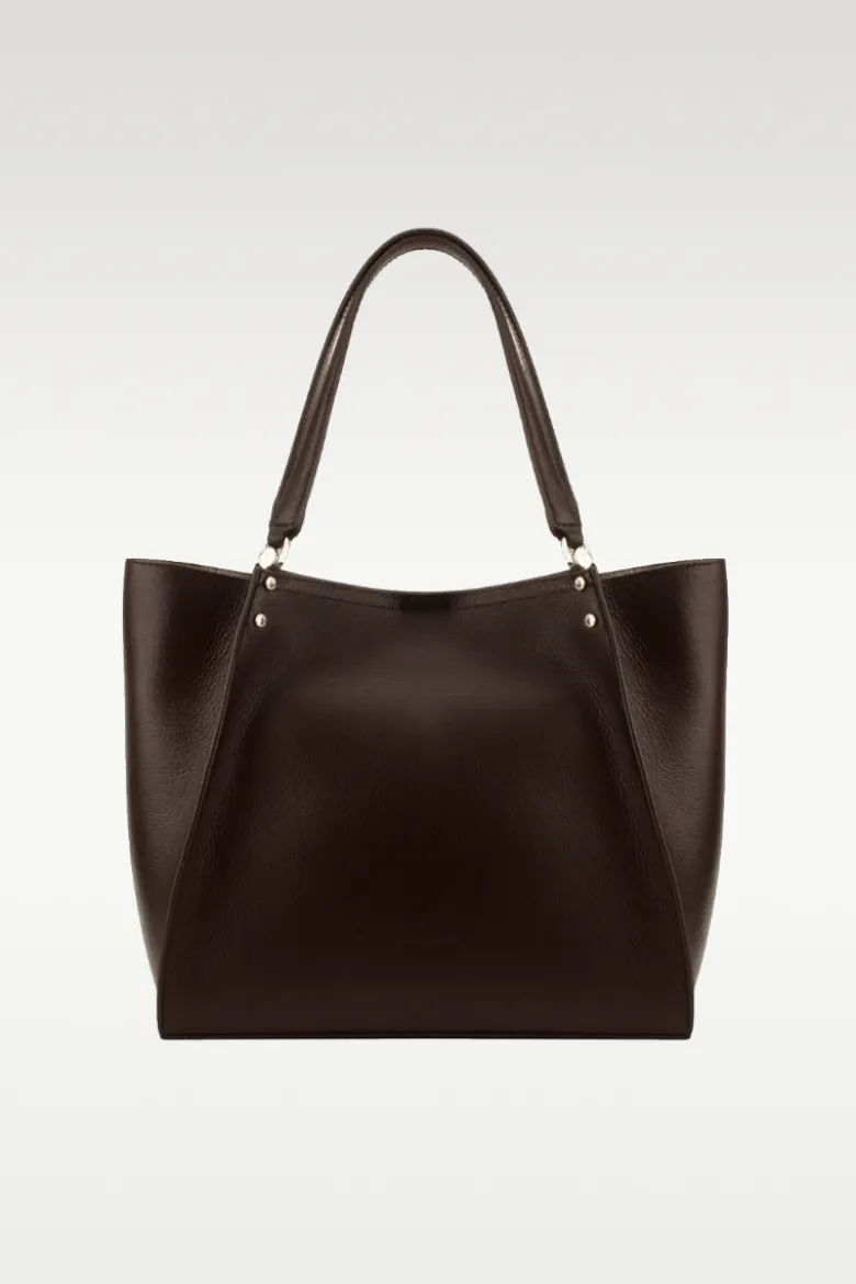 Hebdo Grainy cowhide leather large size tote - Large
