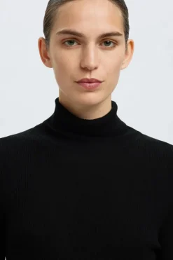 Ingrid LS Knit Wool blend roll neck
