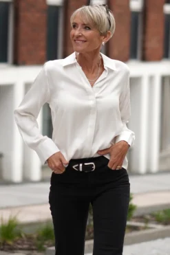 Jonna reg ls open collar shirt