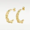 Kajsa - Hammered Stud Earrings Stainless Steel - Onesize