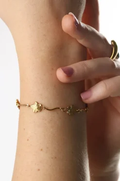 Mae - Flower Bracelet Stainless Steel - Onesize