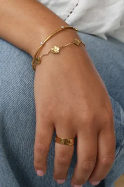 Mae - Flower Bracelet Stainless Steel - Onesize