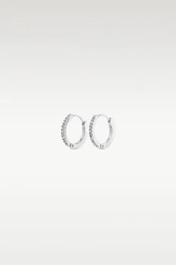 Nilea - Crystal Hoop Earrings - Onesize