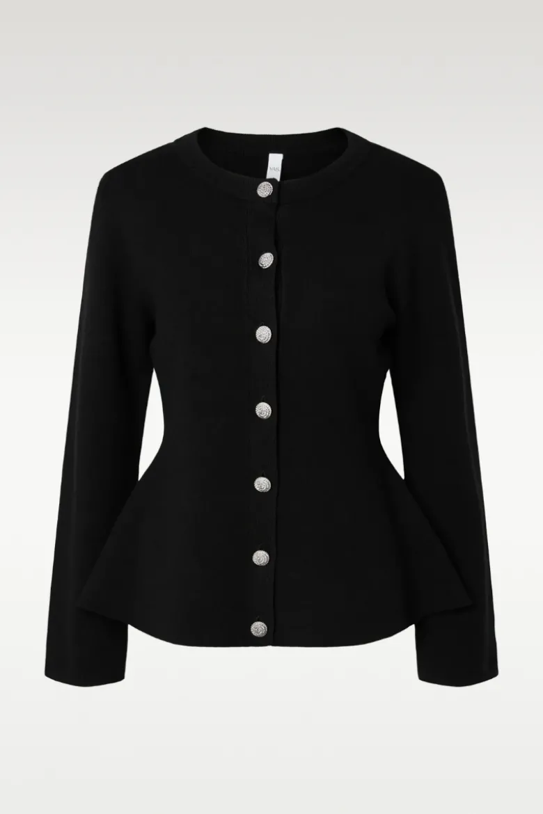 Pimi ls peplum knit cardigan