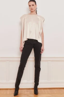 Poise satin cape top