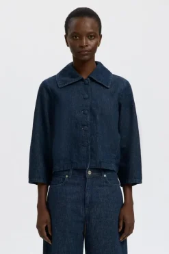 Relaxed hanny 3/4 denim jacket