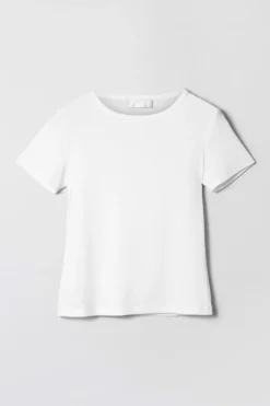 Ribbed Cap Sleeve Tee