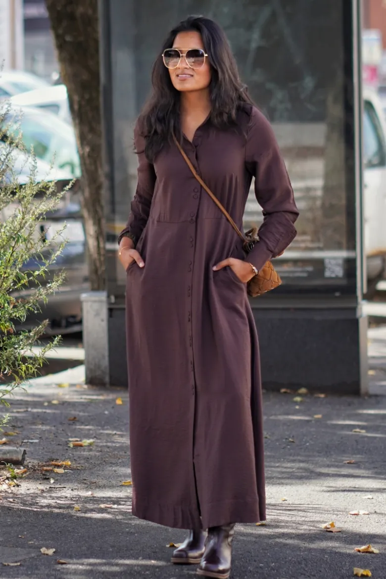 Safera ls long shirt dress