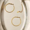 Sansa - Organic Hoop Earrings Stainless Steel - Onesize