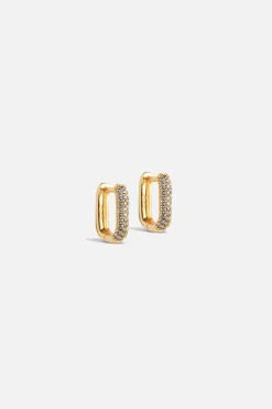 Sparkling square hoops