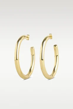 Stine - Hoop Stud Earrings Stainless Steel - Onesize
