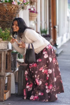 Taffeta Maxi Skirt