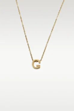 Viola - Letter Necklace Stainless Steel Gold