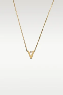 Viola - Letter Necklace Stainless Steel Gold